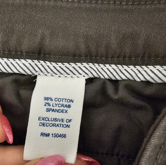 Market & Spruce Stitch Fix Charcoal Cotton Blend Shorts Women's Size 12 - Picture 3 of 7